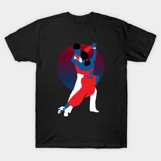 Tango Dancers Graphic Design T-Shirt by TMBTM